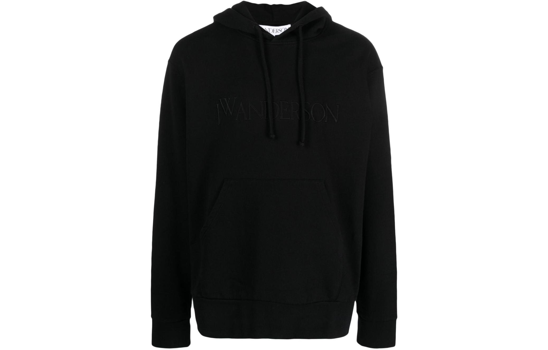 JW Anderson Logo Embroidered Hoodie Black JW0163PG0861-999