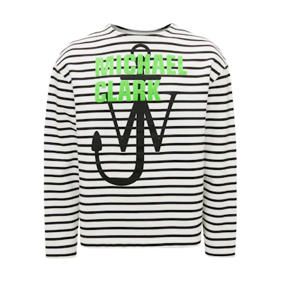 JW Anderson Michael Clark Stripe Sweatshirt with Anchor Logo Unisex Multicolor JW0127-PG1440-903