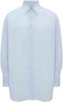JW Anderson Oversized Long Sleeve Shirt with Ceramic Buttons Blue Top SH0290PG1140-804 JW Anderson Oversized Long Sleeve Shirt with Ceramic Buttons Blue Top SH0290PG1140-804