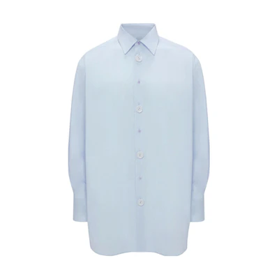 JW Anderson Oversized Long Sleeve Shirt with Ceramic Buttons Blue Top SH0290PG1140-804