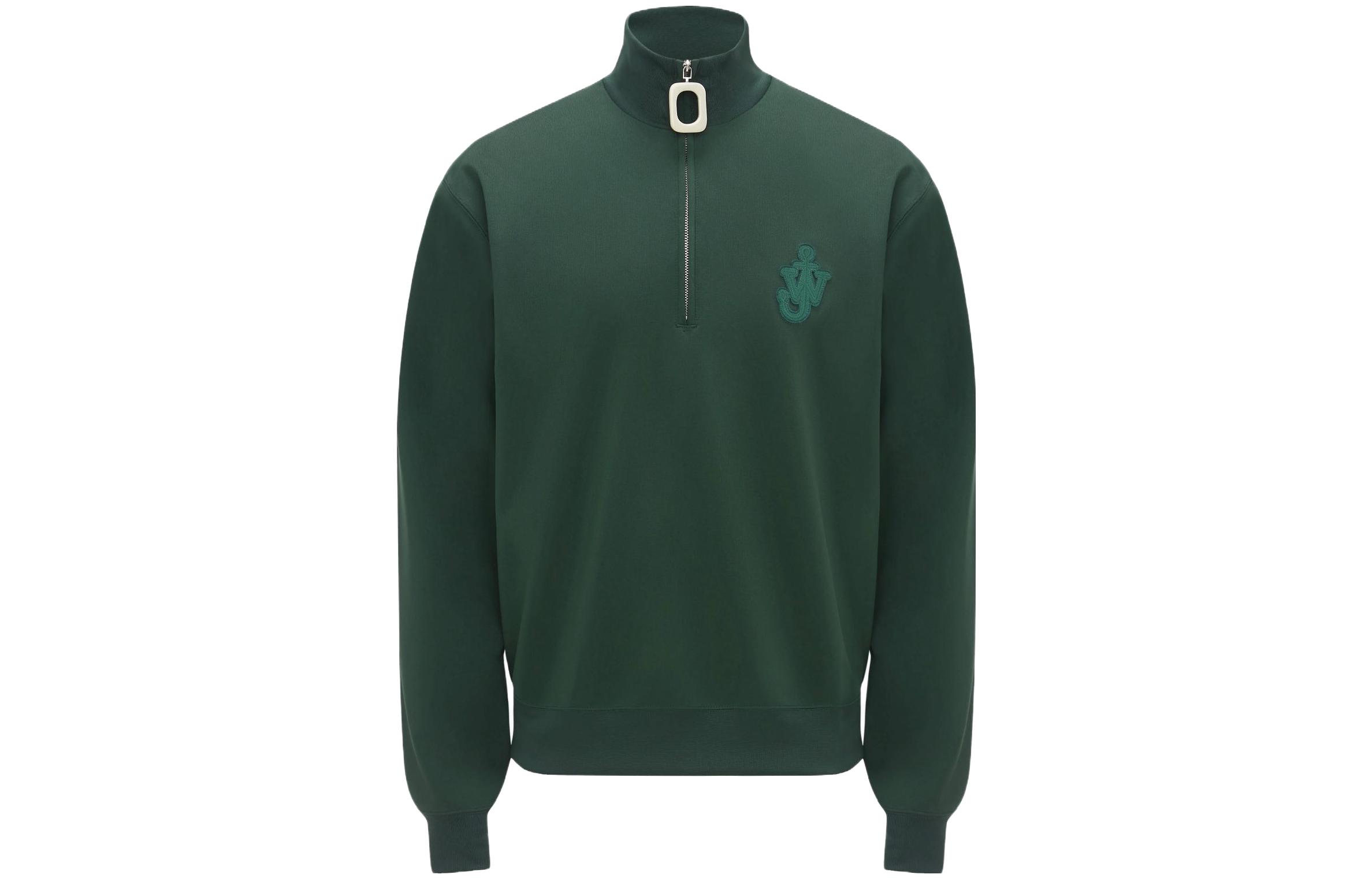 JW Anderson Pattern Logo Half-Zip High Neck Sweatshirt Green () JO0198PG0999-567