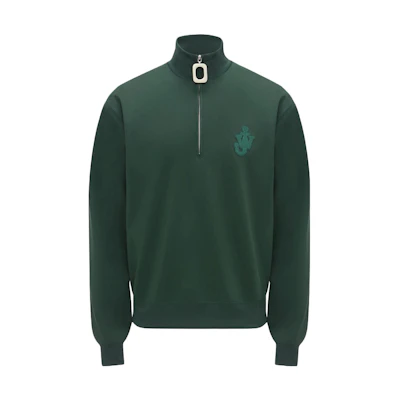 JW Anderson Pattern Logo Half-Zip High Neck Sweatshirt Green () JO0198PG0999-567