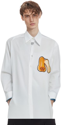 Camiseta Manga Larga Suelta Estampado Calabaza JW Anderson Blanca SH0115-PG0587-001 Sizing Camiseta Manga Larga Suelta Estampado Calabaza JW Anderson Blanca SH0115-PG0587-001