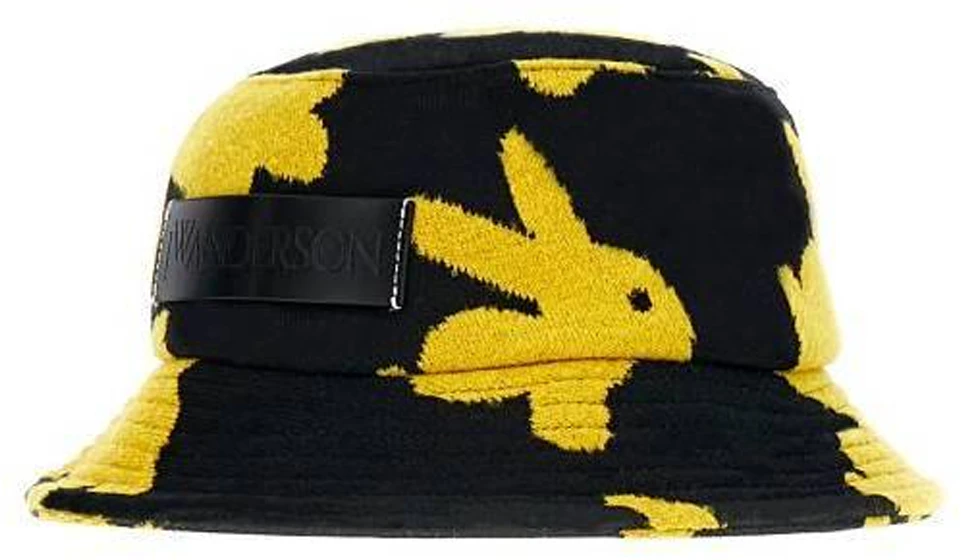 jw-anderson-rabbit-print-bucket-hat-unisex-couples-black-yellow-ac-0175-fa-0304897
