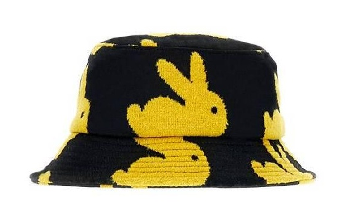 Lookbook JW Anderson 兔子印花漁夫帽 情侶款 黑色/黃色 AC0175FA0304897