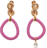 JW Anderson Red Crystal Drop Large Hoop Brass Earrings JY0121OT0034123 JW Anderson Red Crystal Drop Large Hoop Brass Earrings JY0121OT0034123