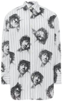 JW Anderson Rembrandt SS23 Hand-Drawn Portrait Striped Shirt Unisex White SH0227PG1154903 JW Anderson Rembrandt SS23 Hand-Drawn Portrait Striped Shirt Unisex White SH0227PG1154903