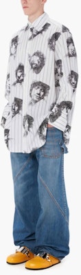 Camisa Unisex Blanca Rayada con Retrato Dibujado Rembrandt SS23 JW Anderson SH0227PG1154903 Purchase Camisa Unisex Blanca Rayada con Retrato Dibujado Rembrandt SS23 JW Anderson SH0227PG1154903