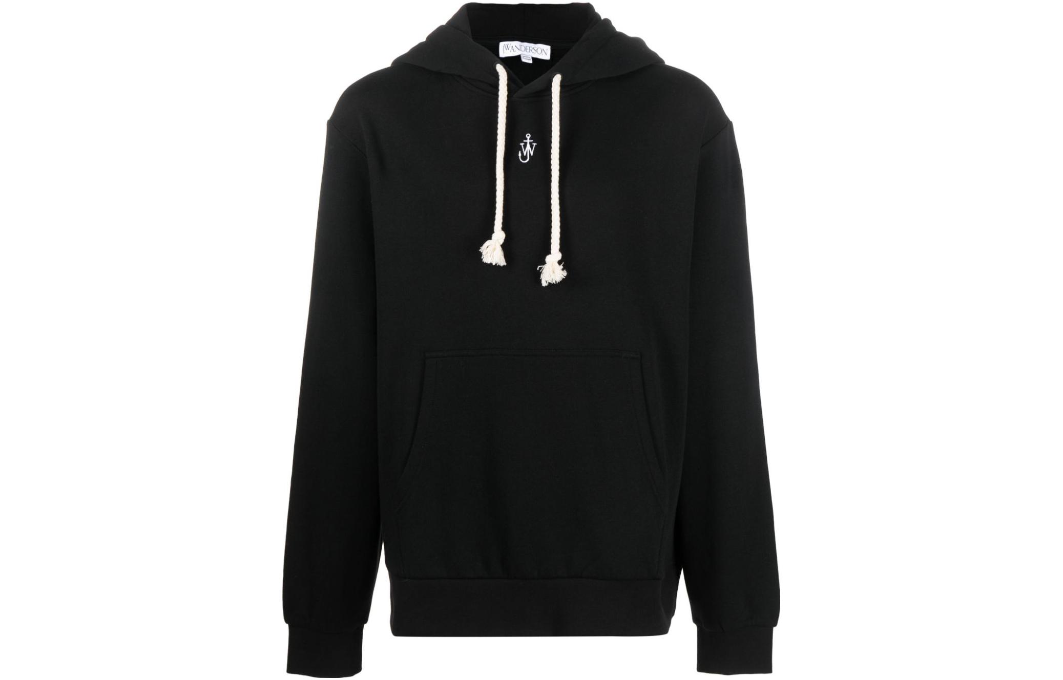 JW Anderson Solid Color Hoodie Black Long Sleeve Pullover JW0111PG1339999