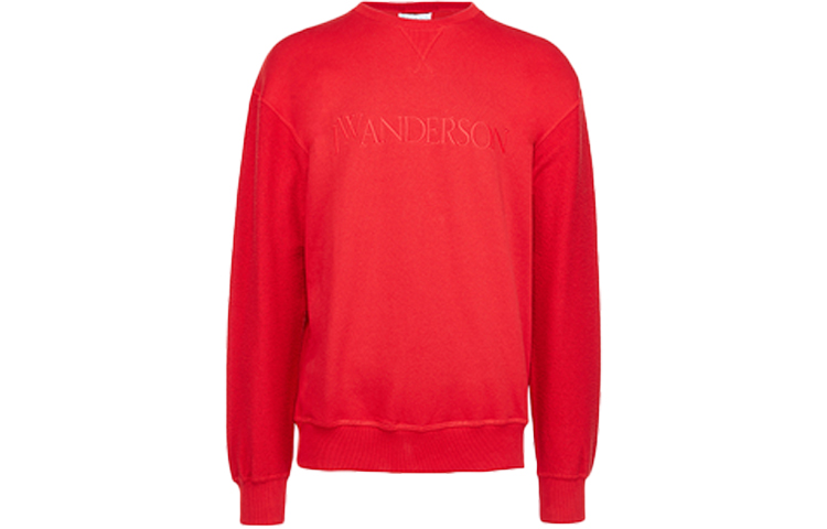 JW Anderson Solid Color Logo Crewneck Sweatshirt Red () JE0119-PG0247-455