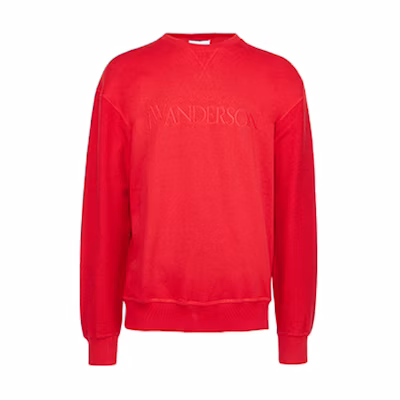 JW Anderson Solid Color Logo Crewneck Sweatshirt Red () JE0119-PG0247-455