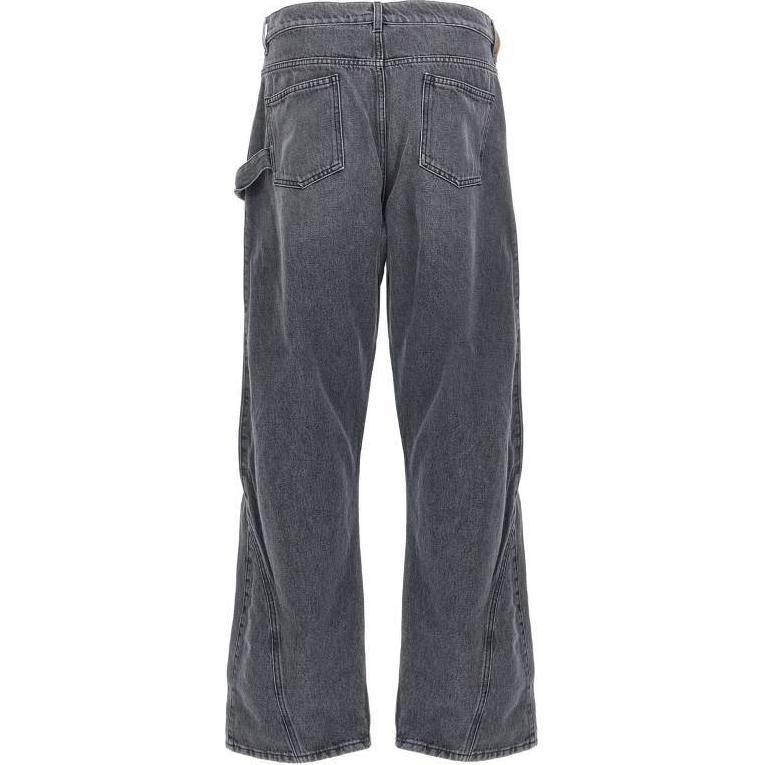 JW Anderson Solid Color Mid-Waist Zipper Jeans Men’s Grey DT0110PG1745929