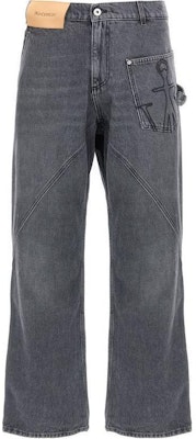 JW Anderson Seluar Jeans Lelaki Mid-Waist Kelabu dengan Zip DT0110PG1745929 Lookbook JW Anderson Seluar Jeans Lelaki Mid-Waist Kelabu dengan Zip DT0110PG1745929