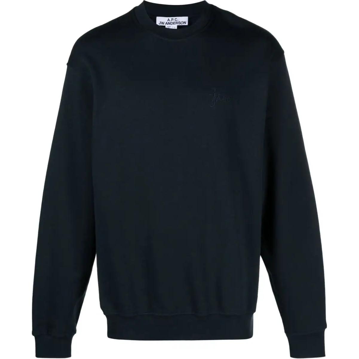 JW Anderson Solid Color Oversized Crewneck Sweatshirt Unisex - Blue M27830COGVBIAK
