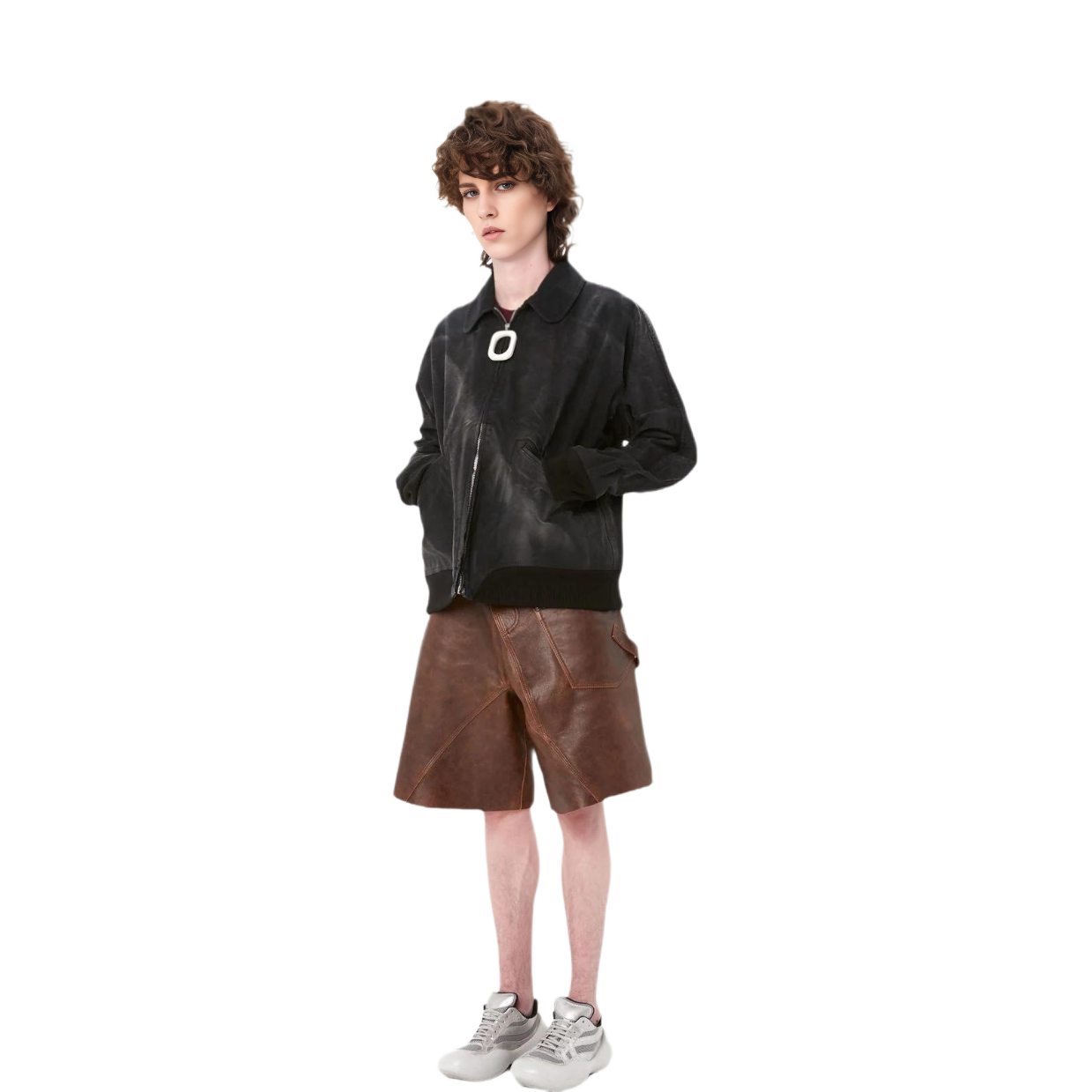 Lookbook JW Anderson 純色拉鍊翻領外套 JK0224PG1198999