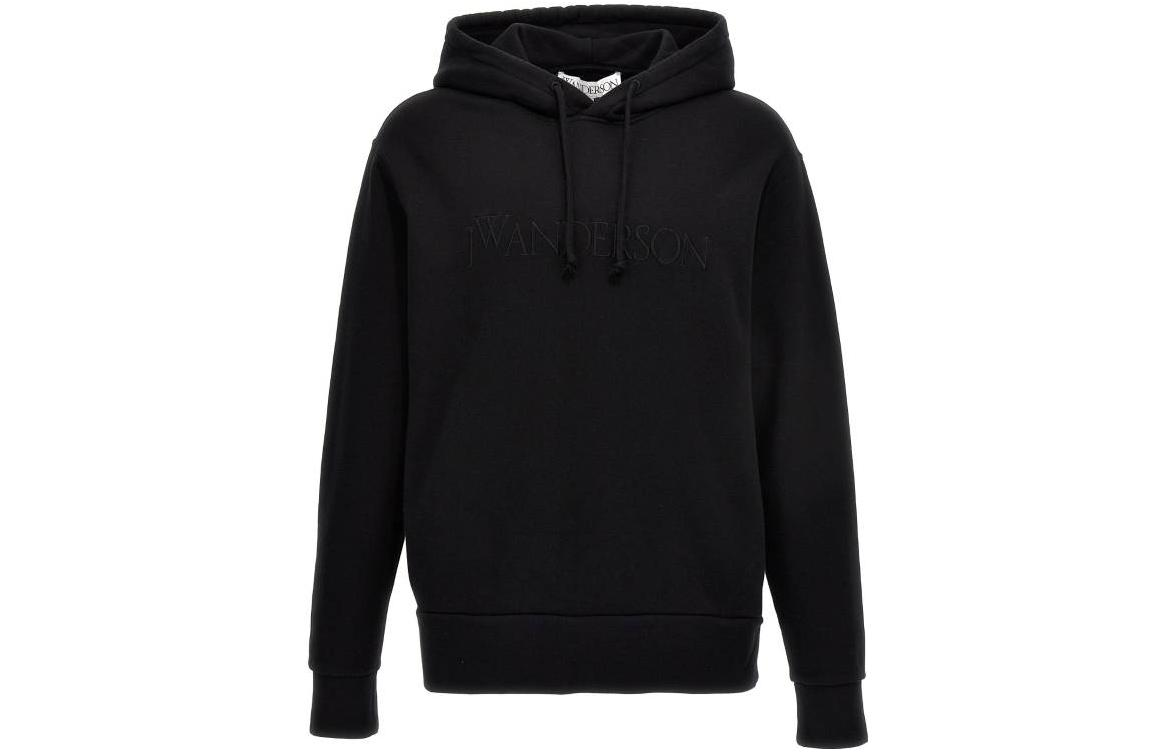 JW Anderson Solid Logo Embroidered Hoodie Men’s Black JW0105-PG1390-999