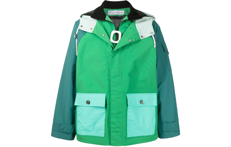 JW Anderson SS21 Oversized Green Pocket Hoodie Jacket JK0065-PG0536-500