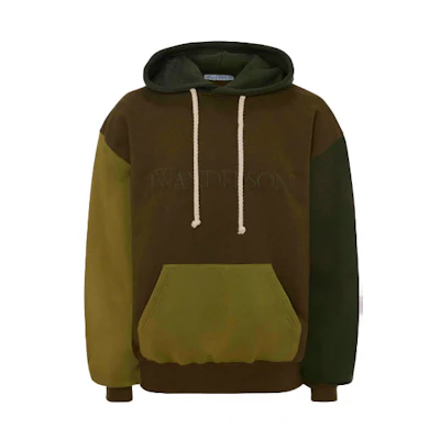 JW Anderson SS21 Patchwork Pullover Hoodie Green JO0003-PG0458-500