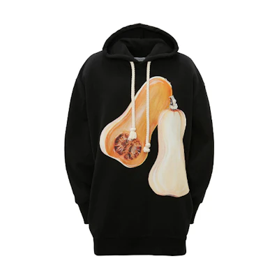 JW Anderson SS21 Pumpkin Print Cartoon Pullover Hoodie Black JW0011P-G0639-999