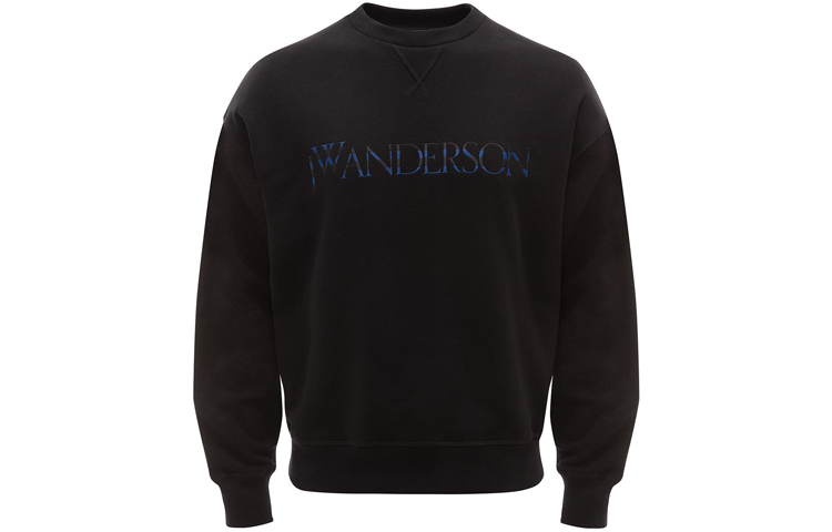 JW Anderson SS21 Solid Logo Crewneck Sweatshirt Black () JE0119-PG0247-999