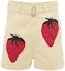 Buy JW Anderson SS22 Shorts de Algodón Color Caqui con Estampado de Fresas. SR00370P-G0768-099