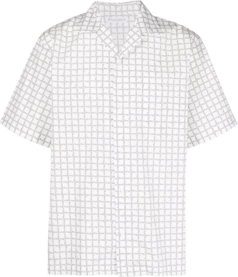 JW Anderson SS22 Kemeja Lengan Pendek Kotak-Kotak Putih. SH0151PG0822-903 Order JW Anderson SS22 Kemeja Lengan Pendek Kotak-Kotak Putih. SH0151PG0822-903