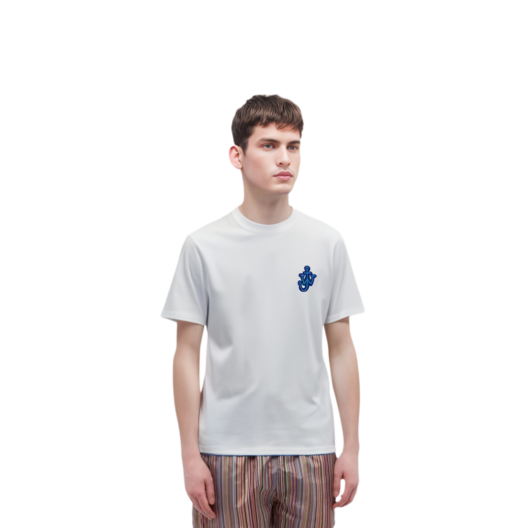 Details for Camiseta Manga Corta Logo Ancla JW Anderson SS22 Blanca JT0061-PG0772-001