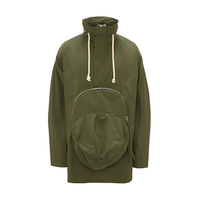 JW Anderson SS22 Half-Zip High Neck Pocket Sweatshirt Green () JK0154PG0790-575