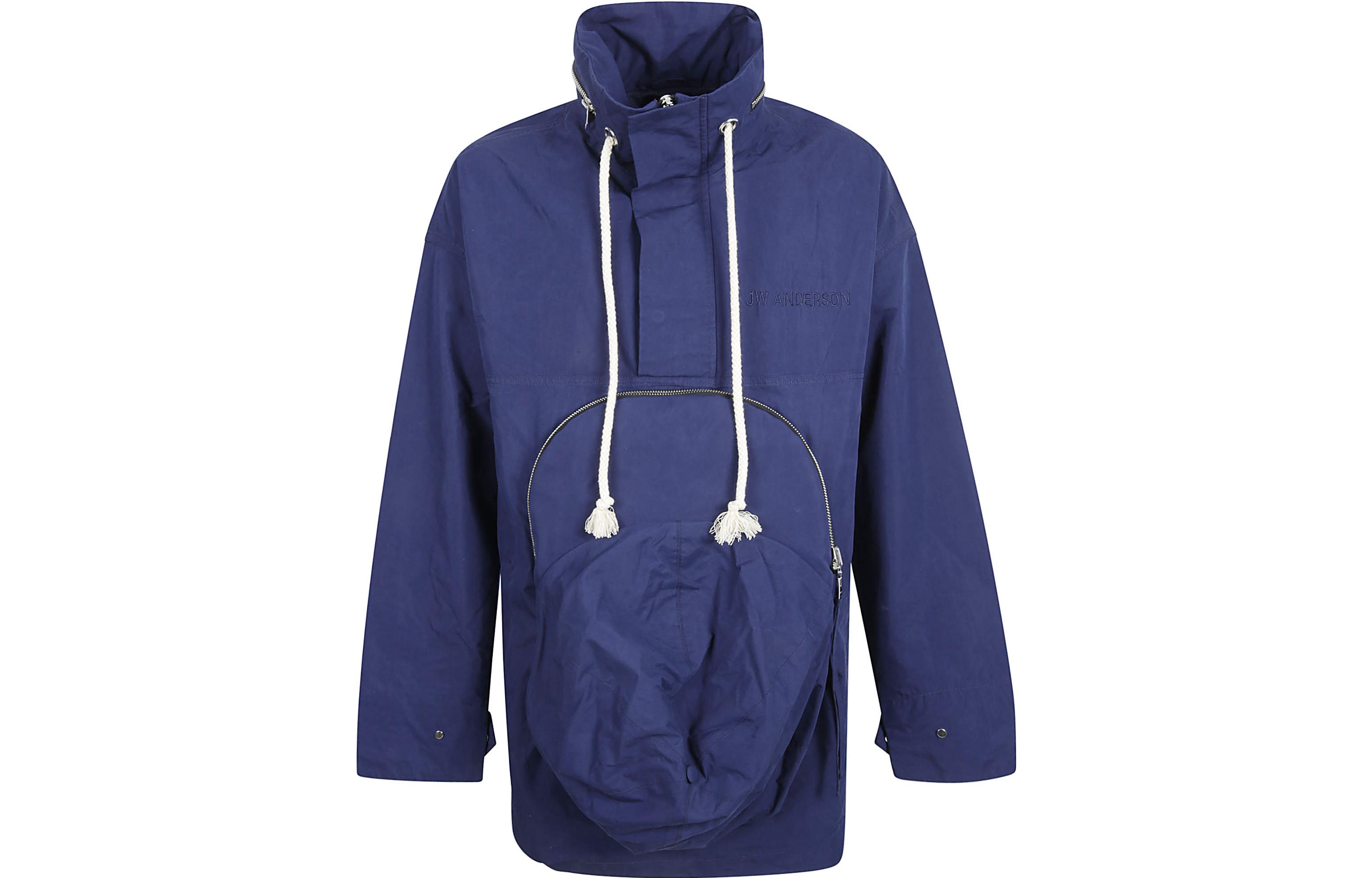 JW Anderson SS22 Half-Zip Pullover Jacket Deep Blue JK0154P-G0790-888