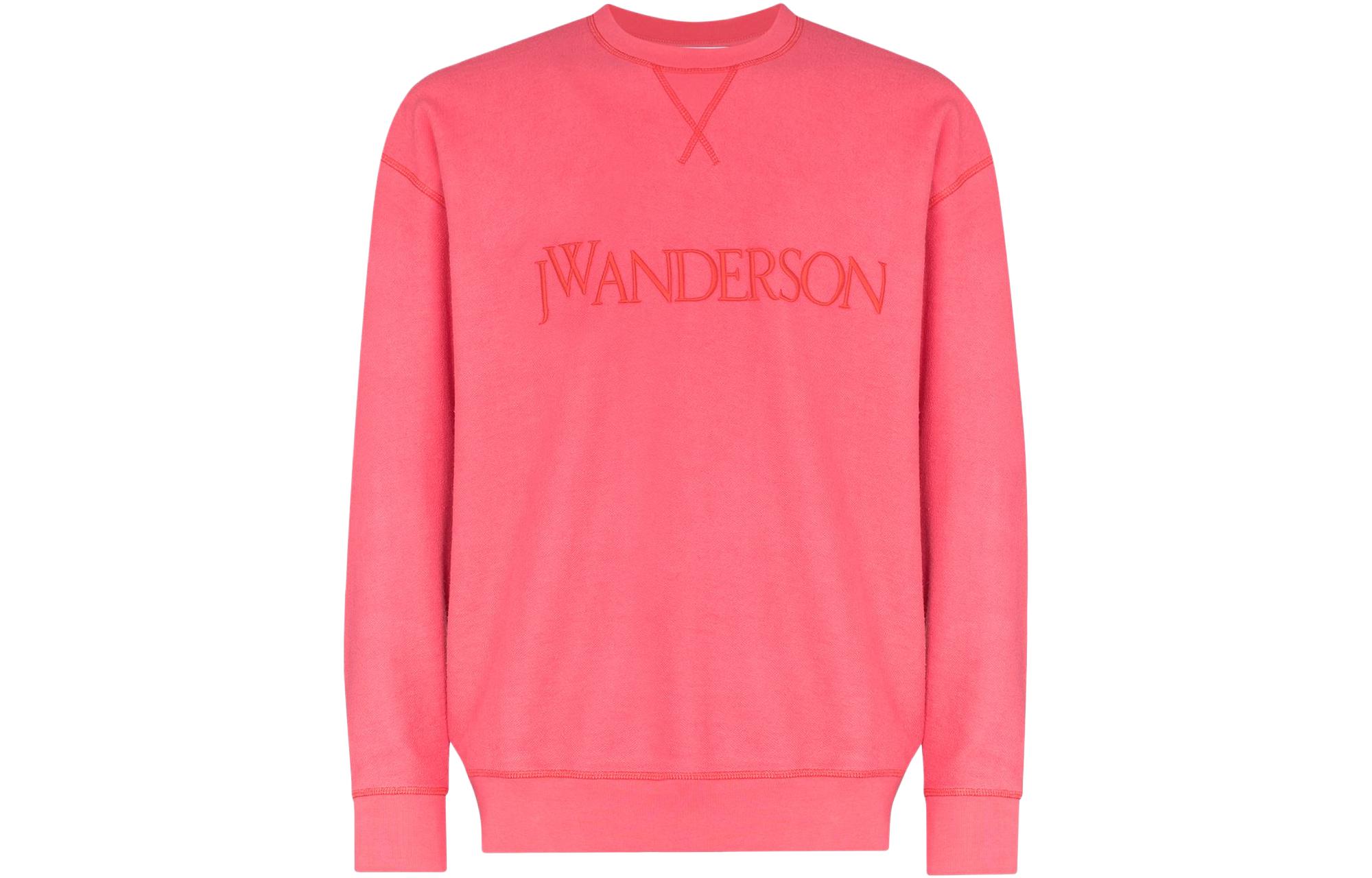 JW Anderson SS22 Inside Out Logo Embroidered Crewneck Sweatshirt Red Men JO0076-PG0490-355