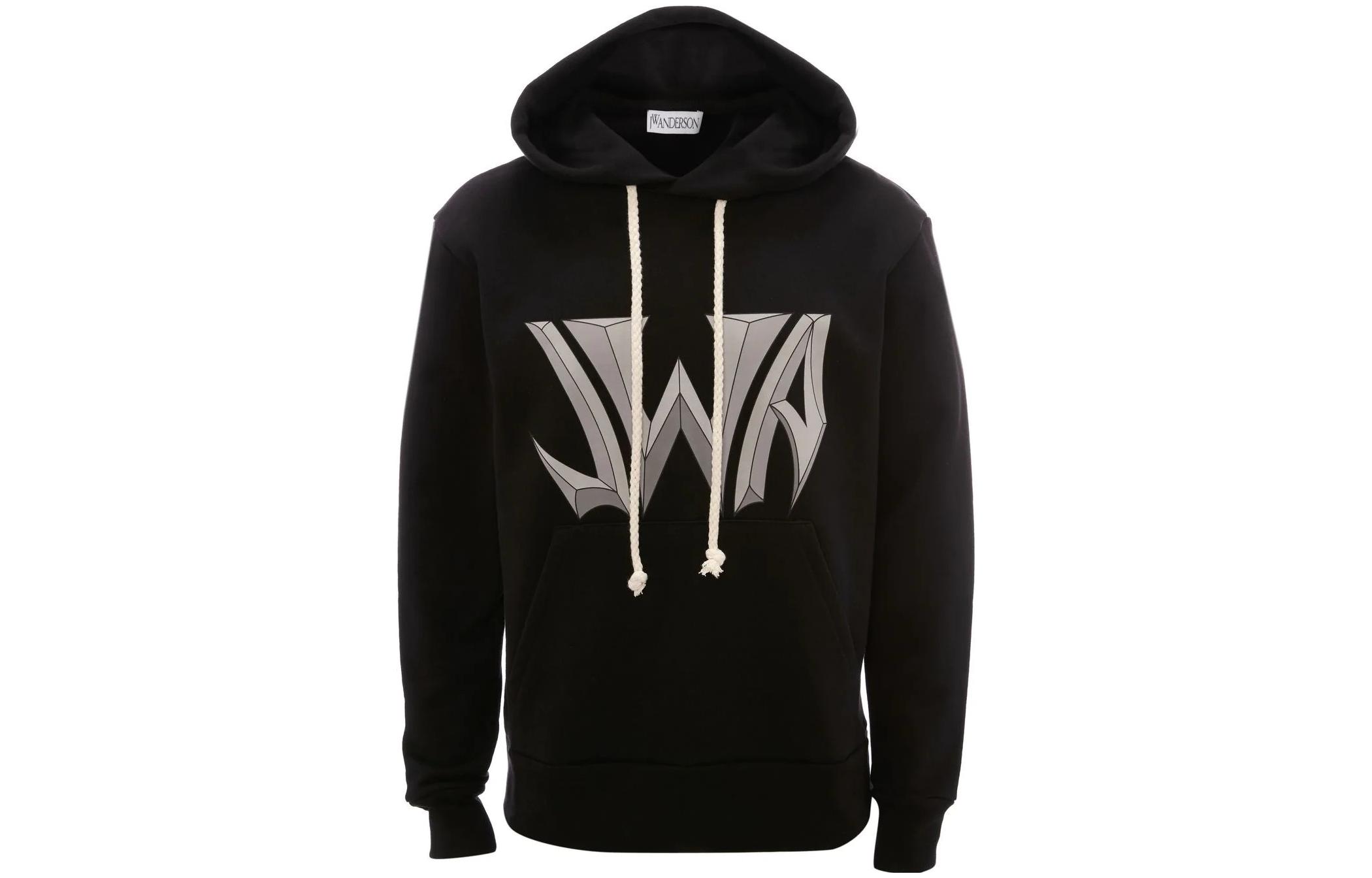 JW Anderson SS22 Logo Print Hoodie Black Fashion JW0047PG0771-999