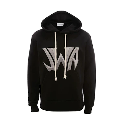 JW Anderson SS22 Logo Print Hoodie Black Fashion JW0047PG0771-999
