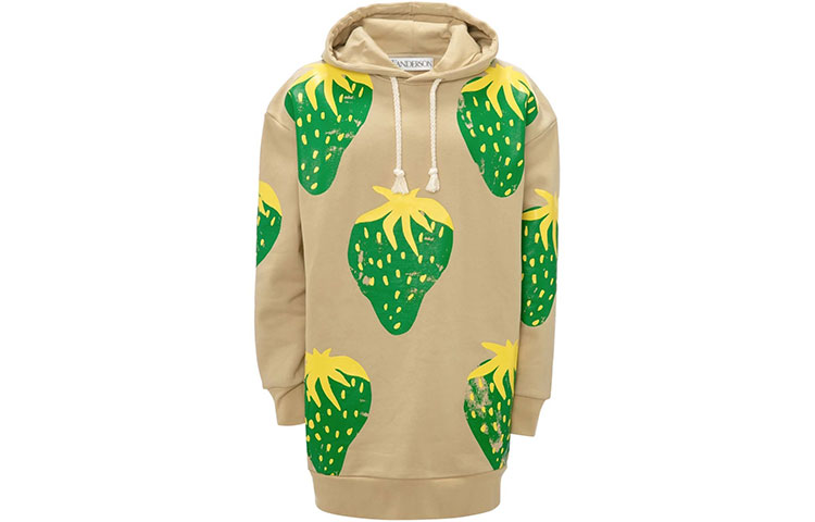 JW Anderson SS22 Strawberry Print Hoodie Unisex Beige JO0061PG0771-108