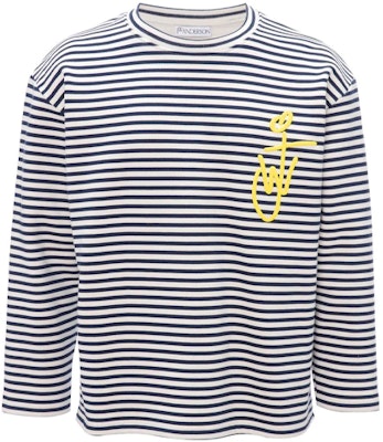 JW Anderson SS22 Kemeja-T Lengan Panjang Berjalur JW0026-PG0639-901 Order JW Anderson SS22 Kemeja-T Lengan Panjang Berjalur JW0026-PG0639-901