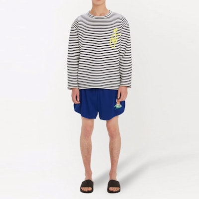 JW Anderson SS22 Kemeja-T Lengan Panjang Berjalur JW0026-PG0639-901 Lookbook JW Anderson SS22 Kemeja-T Lengan Panjang Berjalur JW0026-PG0639-901