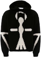 JW Anderson SS23 Anchor Logo Knit Hoodie Unisex Black KW0808YN0170901 JW Anderson SS23 Anchor Logo Knit Hoodie Unisex Black KW0808YN0170901