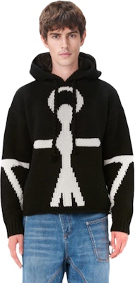 JW Anderson SS23 Anchor Logo Hoodie Unisex Hitam Knit KW0808YN0170901 Lookbook JW Anderson SS23 Anchor Logo Hoodie Unisex Hitam Knit KW0808YN0170901