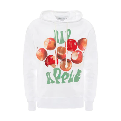 JW Anderson SS23 Graphic Print Pullover Hoodie White JW0071-PG1210-001