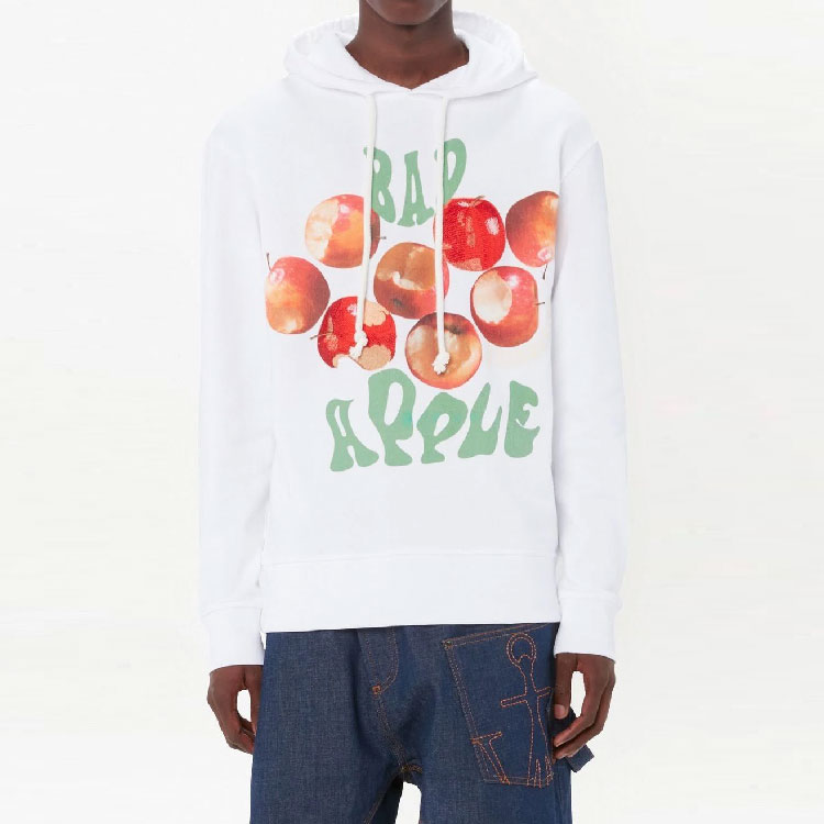 Lookbook JW Anderson SS23 Graphic Print Pullover Hoodie White JW0071-PG1210-001