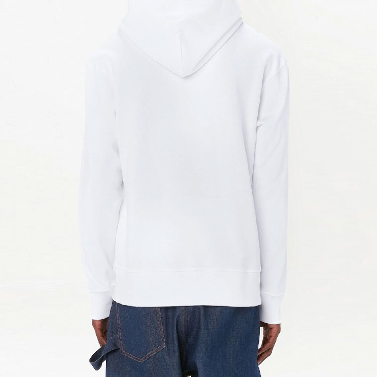 Shop JW Anderson SS23 Graphic Print Pullover Hoodie White JW0071-PG1210-001