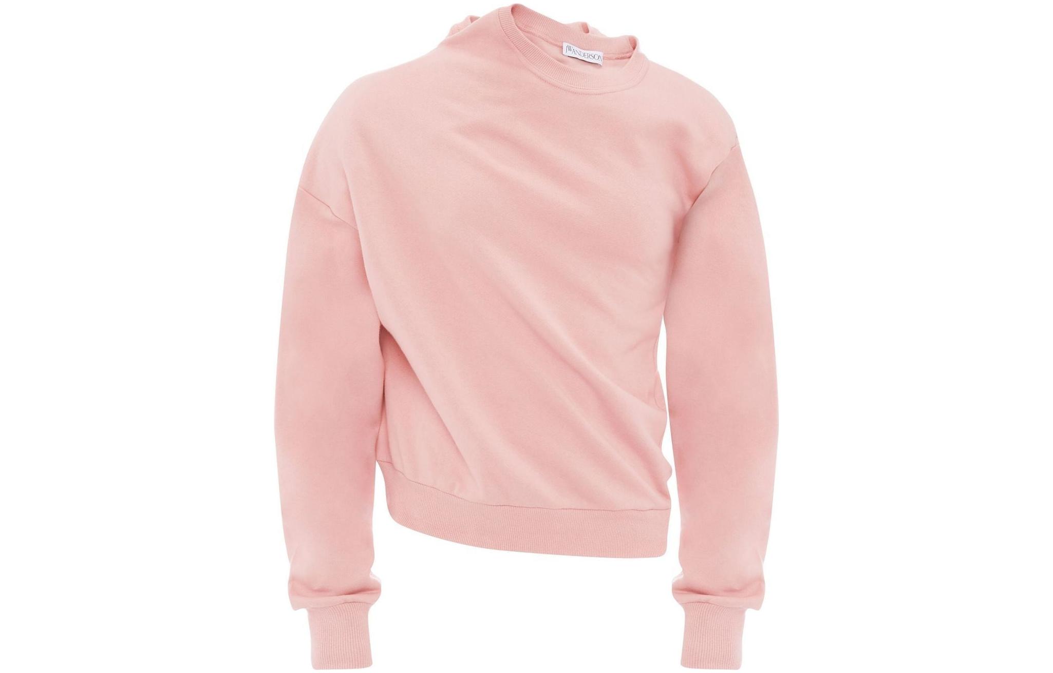 JW Anderson SS23 Layered Pleated Long Sleeve Sweatshirt Unisex Pink JW0064-PG1218-300