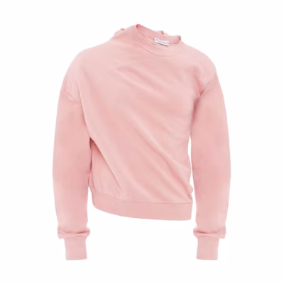 JW Anderson SS23 Layered Pleated Long Sleeve Sweatshirt Unisex Pink JW0064-PG1218-300