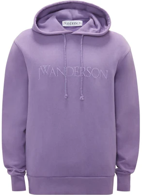 JW Anderson SS23 Logo Embroidered Cotton Hoodie Unisex Light Purple JW0105PG-1390-700 Buy JW Anderson SS23 Logo Embroidered Cotton Hoodie Unisex Light Purple JW0105PG-1390-700