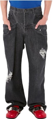 JW Anderson 2023春夏系列 标志性宽腿双腰牛仔长裤 男女同款深灰色 DT0050-PG1195-929 Lookbook JW Anderson 2023春夏系列 标志性宽腿双腰牛仔长裤 男女同款深灰色 DT0050-PG1195-929