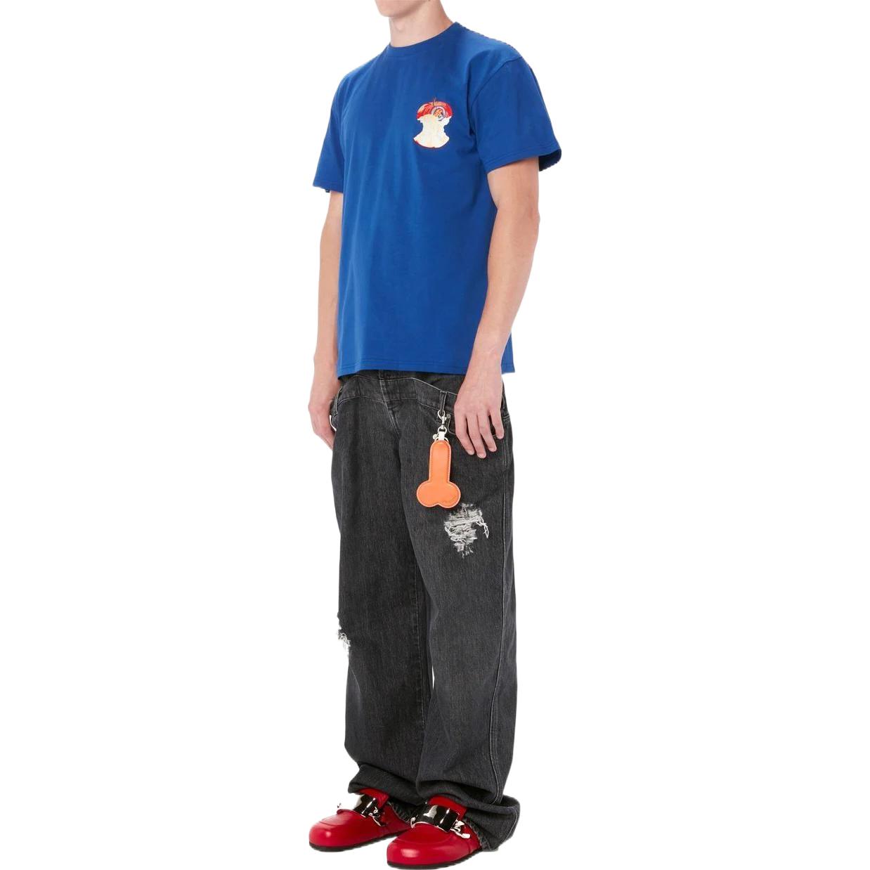 Purchase JW Anderson 2023春夏系列 标志性宽腿双腰牛仔长裤 男女同款深灰色 DT0050-PG1195-929