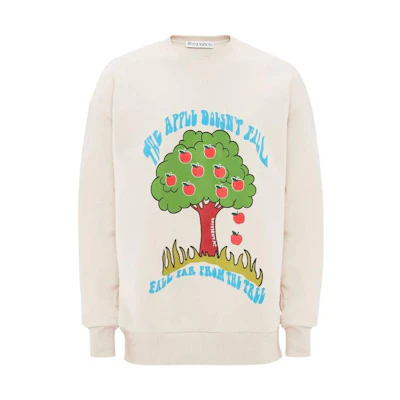 JW Anderson SS23 Pattern Print Crewneck Pullover Sweatshirt White (). JW0072PG1210002
