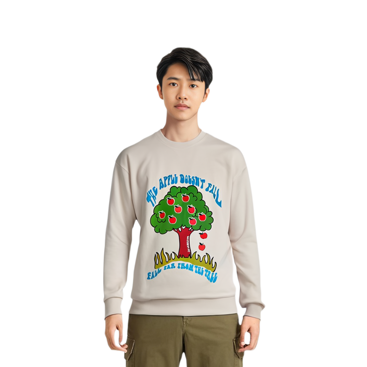 Sizing JW Anderson SS23 Pattern Print Crewneck Pullover Sweatshirt Putih. JW0072PG1210002