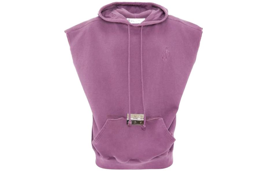 JW Anderson SS23 Purple Sleeveless Hoodie with Hinge Detail for Men JW0065PG1192700