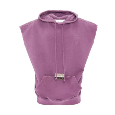 JW Anderson SS23 Purple Sleeveless Hoodie with Hinge Detail for Men JW0065PG1192700