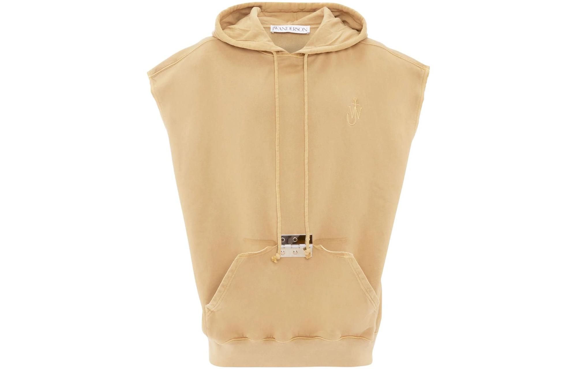 JW Anderson SS23 Sleeveless Hoodie with Hinge Detail Khaki () JW0065PG1192251